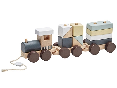 Деревянный поезд Kid's Concept с блоками, натуральный
